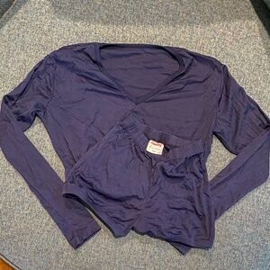 2 Pc. Cheerleading body liner Navy Top: Large & Bottoms: Small, Cheer Fantastic